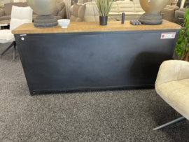 COD  origineel collectie 2 deurs Dressoir   Front blank mango en zwart metaal180x40x50 laagste prijs