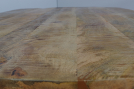 UDO Eettafel met U 240 x100 massief Mango met metaalpoot