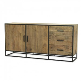 MADURAI DRESSOIR 180 cm. Een top kwaliteit van Mango Hout en metaal