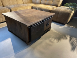 BRADLEY salontafel 90 x90 cm. massief Mango voor de laagste prijs