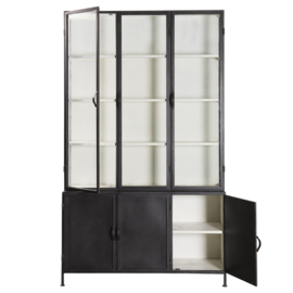 Como 142 3 deurenglas 6 deuren metaal kleur Zwart  laagste prijs
