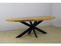 BiBi Eettafel Massief Mango ovaal 240 cm met spinpoot met verjong rand vraag een offerte aan voor de laagste prijs