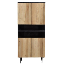 Piano 4 deuren Mango Hout  Cabinet 90x40x200 cm nu  actie