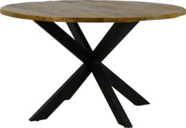 Boaz ronde eetafel 150 cm Ø  (BOAZ ROND SPINPOOT)ruime tafel