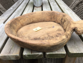 originele grote houten schaal uit India handgemaakt