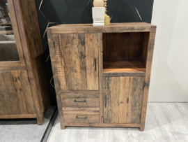 BRENT WW Kabinet 100 cm breed  oud hout Voorraad direct leverbaar