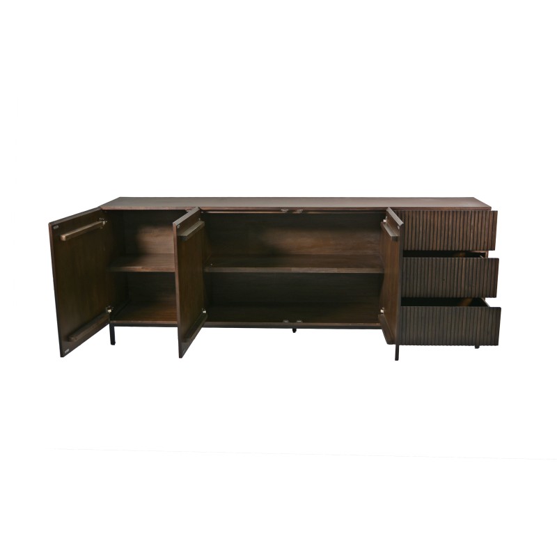 Sevilla dressoir 185 cm in sterk Acacia hout 3d 3 l voor de laagste prijs