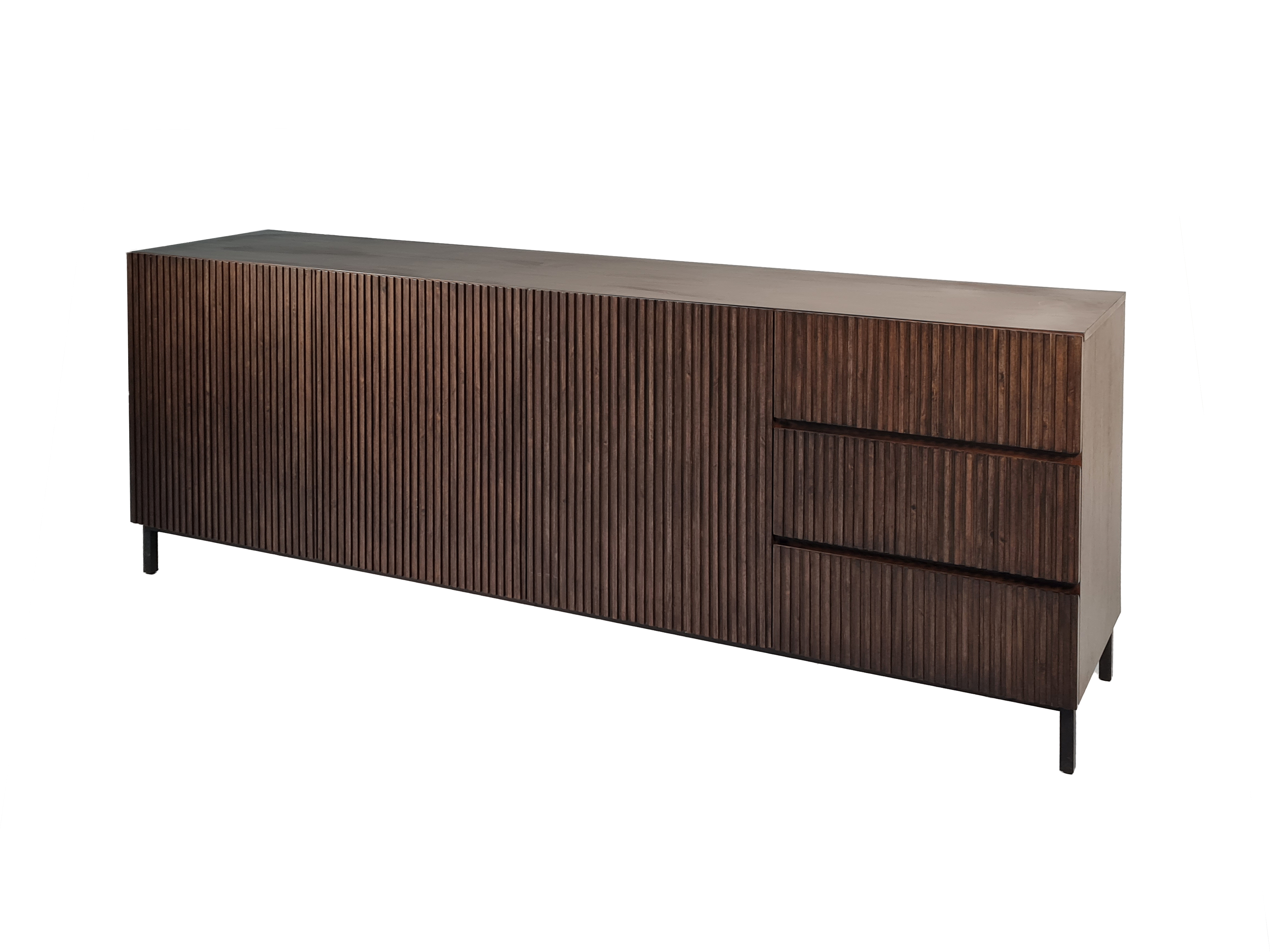 Sevilla dressoir 185 cm in sterk Acacia hout 3d 3 l voor de laagste prijs