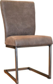 IVY een kwaliteit vergader stoel of eetkamerstoel met een industrieel vierkant metalen buisframe en grove lasnaden in stof,leer en kustleer bij ons voor de laagste prijs