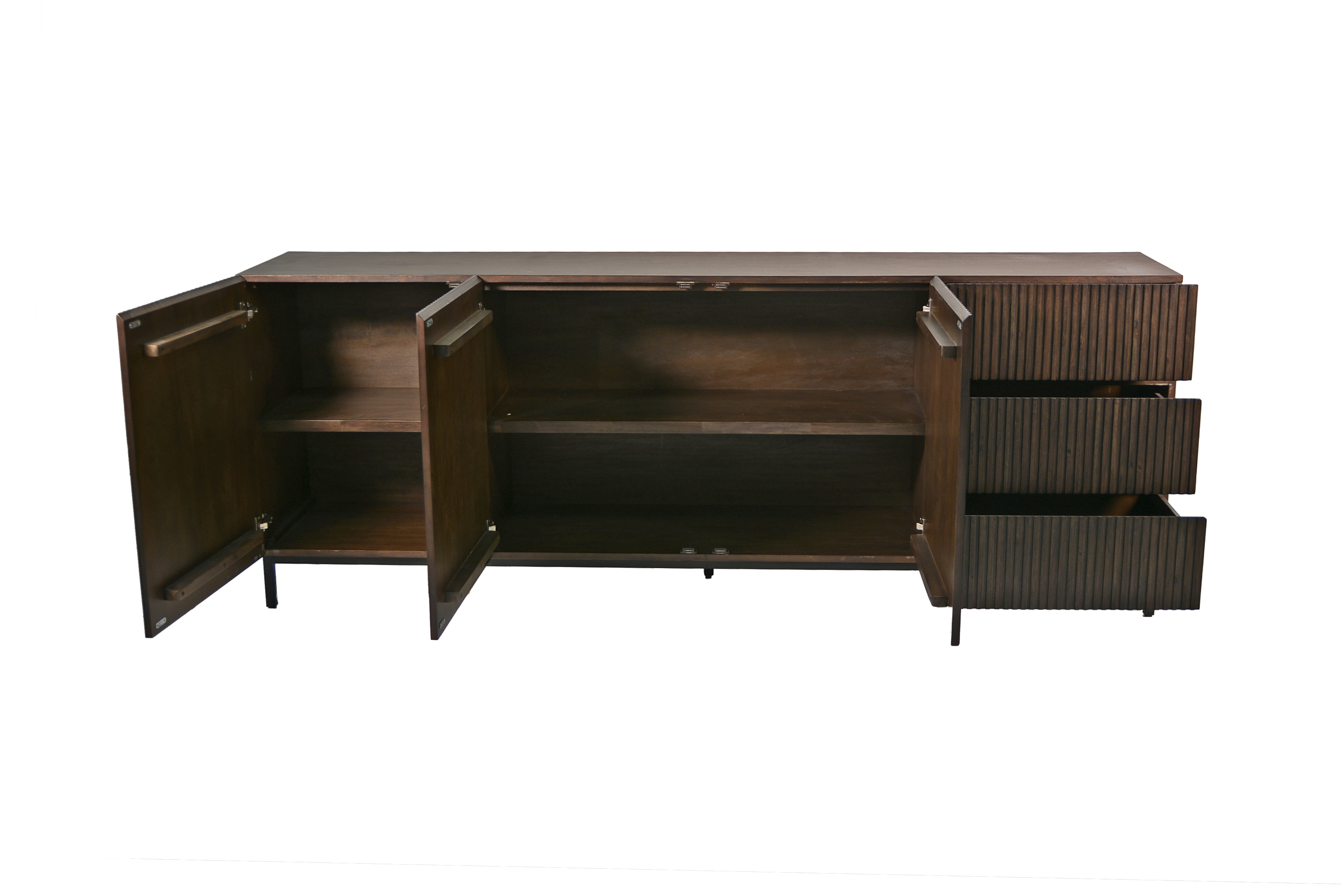 Sevilla dressoir 185 cm in sterk Acacia hout 3d 3 l voor de laagste prijs