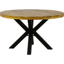 BODI eettafel ø 150 cm rond massief Mango met Matrix poot