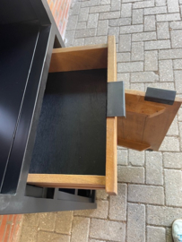 Cod collectie 1 deur 1 ladekast 180x40x50 Front blank mango en zwart metaal