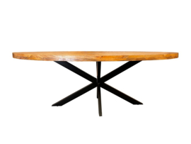 Delhi pracht van eettafel uitgevoerd massief Mango 180 x 90 cm met metalen poot