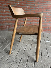 JEROEN Massief eetkamerstoel blank