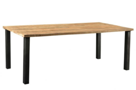 COD SALONTAFEL 140 - ZWART (X LEGS)blad met zwart mango hout