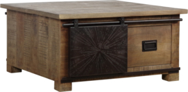 BRADLEY salontafel 90 x90 cm. massief Mango voor de laagste prijs