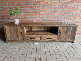 BRENT WW TV meubel 200 cm breed massief Oud hout uniek