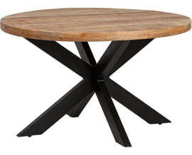 Mumbai eetafel rond 150cm Ø diameter Mango Metaal speciale aanbieding