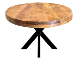 Mumbai eetafel rond  100 cm Ø diameter Mango Metaal speciale aanbieding