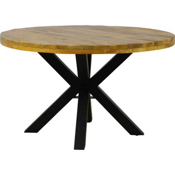 BODI eettafel ø 140 cm rond massief Mango met Matrix poot