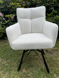 Eetstoel model Gido 01  Raven 22 Ivory  Draaibaar: 360 graden draaibaar - auto return Extreme korting