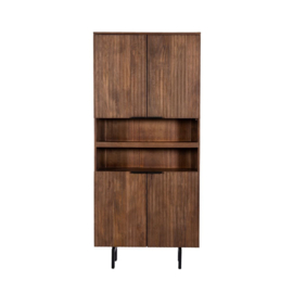 Opberg kas WalnootHout Cabinet 90x40x200 cm nu actie