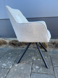 Adam draaistoel Gestoffeerd in Milan Lichtgrijs super actie