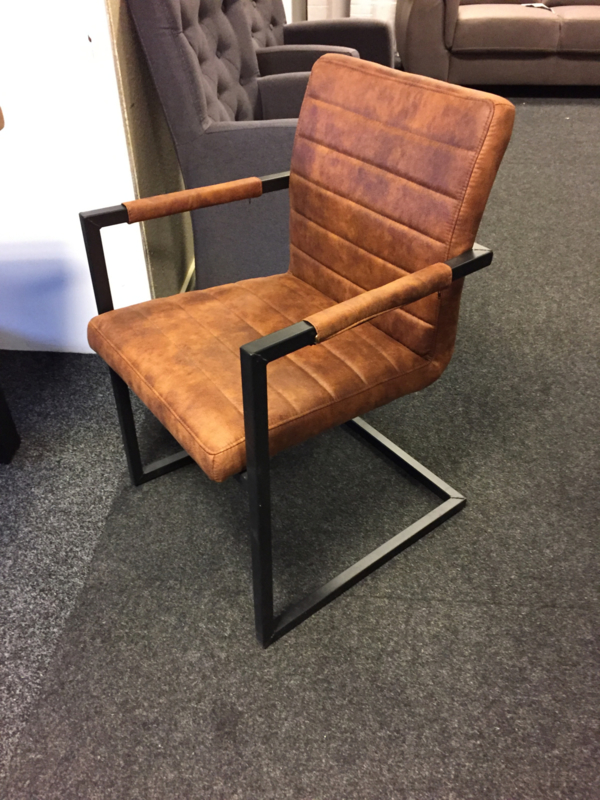 Hedendaags ANITA industriële eetkamer stoelen metaal Cognac nu van BX-65