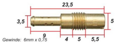 23.5mm Lengte Stationair Sproeier 23.5mm Ø5mm en ø3.5mm [Zssrol23.5] [nived/g]