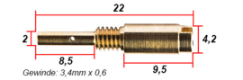 22mm Lengte Stationair Sproeier 22mm Ø4.2mm en ø2mm [Zssrol22] [nived/g]