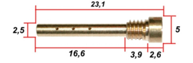 23.1mm Lengte Stationair Sproeier 23.1mm Ø5mm en ø2.5mm [Zssrol23.1] [nived/g]