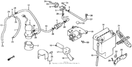 Benzineslang Honda VT750 1983 vt750c Shadow (tank/tank)