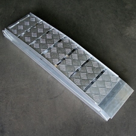 aluminium OPRIJPLAAT 225x28.5cm (opklapbaar 117.5cm) tot 600kg.