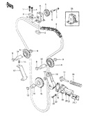 Nokkenas ketting geiding Kawasali Z1000 oa A1 1977