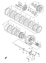 Suzuki TL1000s koppelings delen