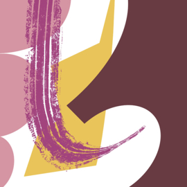 Digitale kunst | Modern abstract vrije vormen in heldere kleuren no 3