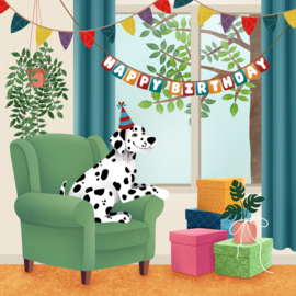 Kaartje2go.nl | Verjaardagskaart - Dalmatiër viert een verjaardag