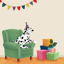 Kaartje2go.nl | Verjaardagskaart - Dalmatiër viert een verjaardag