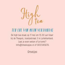 Uitnodiging | High tea met theekopjes