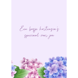 Kaartje2go.nl | Verjaardagskaart Bosje hortensia's