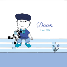 Greetsandgifts.nl | Geboortekaart delftsblauw-jongen