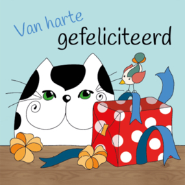 Greetsandgifts.nl | Verjaardag kat met cadeau