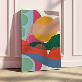 Schilderij, acryl op canvas, met de stroom mee nr 7