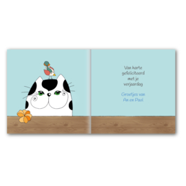 Greetsandgifts.nl | Verjaardag kat met cadeau