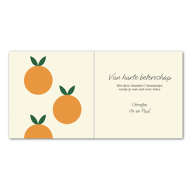 Greetsandgifts.nl | Beterschapskaart Sinaasappels Vitamine C