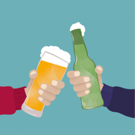 Kaartje2go.nl | Verjaardagskaart Proosten met bier