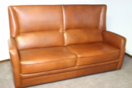 Bank + fauteuil + fauteuil _Leer / binnenvering setprijs € 2650