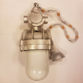 industriële hanglamp, fabriekslamp zilver/grijs