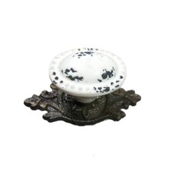 porseleinen knop SHABBY CHIC/wit