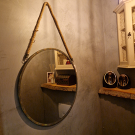 Ronde spiegel met jute touw 45 cm